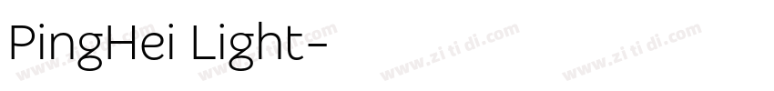 PingHei Light字体转换